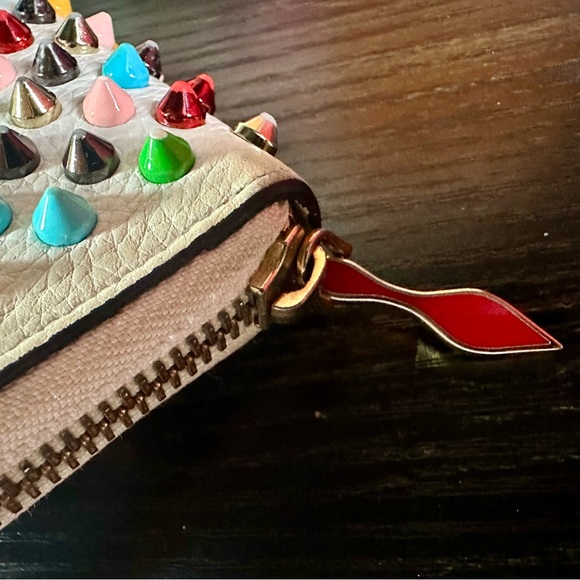 Christian Louboutin multicolored Studded Leather Continental Wallet - Picture 10 of 12